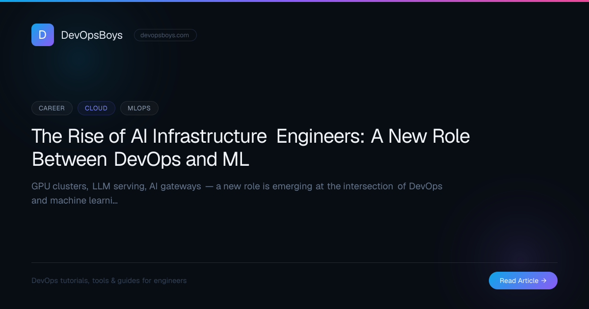The Rise of AI Infrastructure Engineers: A New Role Between DevOps and ...