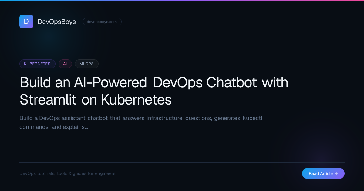 Build an AI-Powered DevOps Chatbot with Streamlit on Kubernetes ...