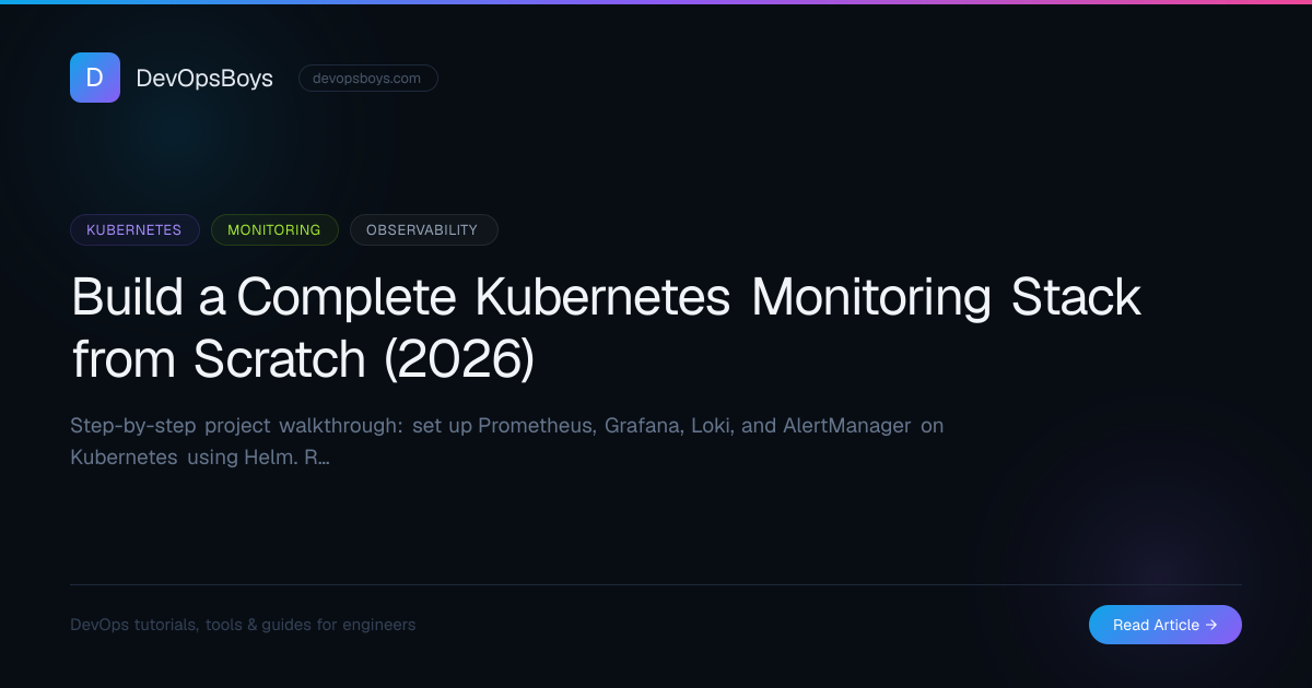 Build a Complete Kubernetes Monitoring Stack from Scratch (2026 ...