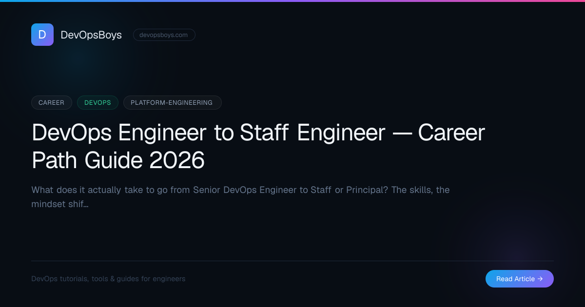 DevOps Engineer to Staff Engineer — Career Path Guide 2026 | DevOpsBoys