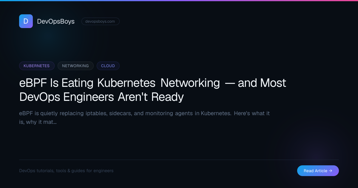 eBPF Is Eating Kubernetes Networking — and Most DevOps Engineers Aren't ...