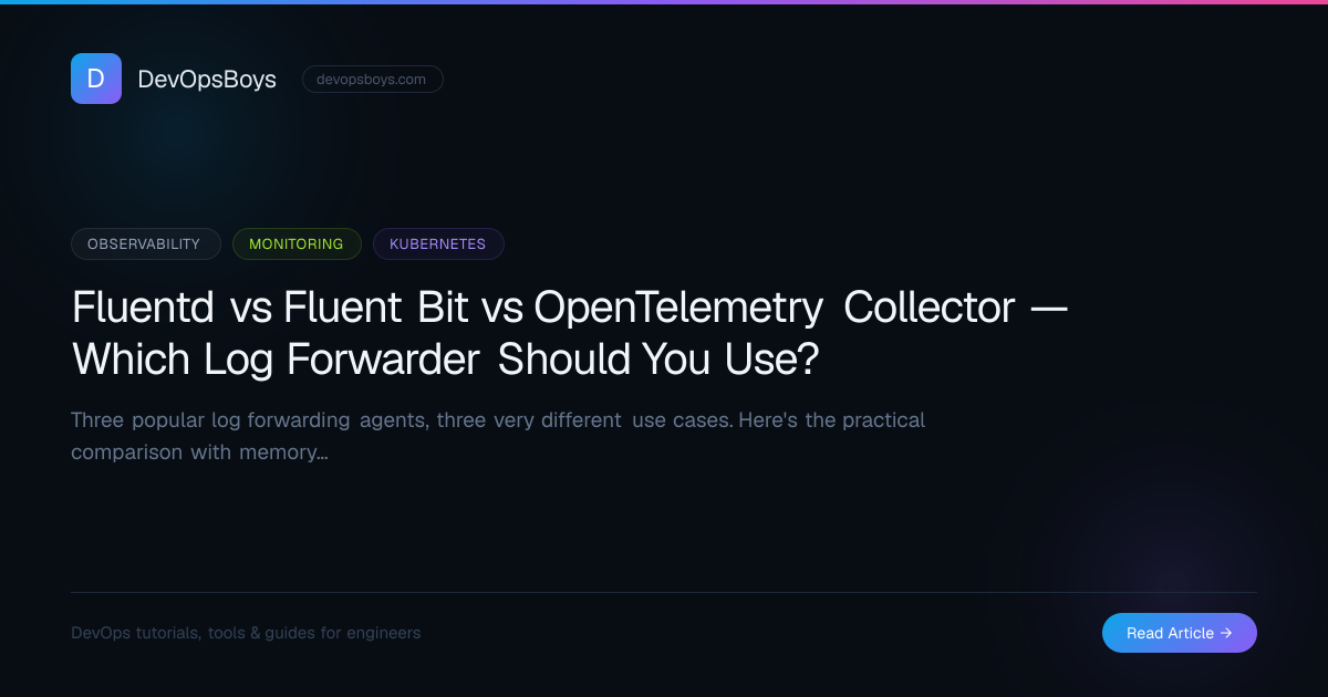 Fluentd vs Fluent Bit vs OpenTelemetry Collector — Which Log Forwarder ...