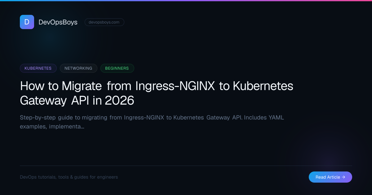 How to Migrate from Ingress-NGINX to Kubernetes Gateway API in 2026 ...