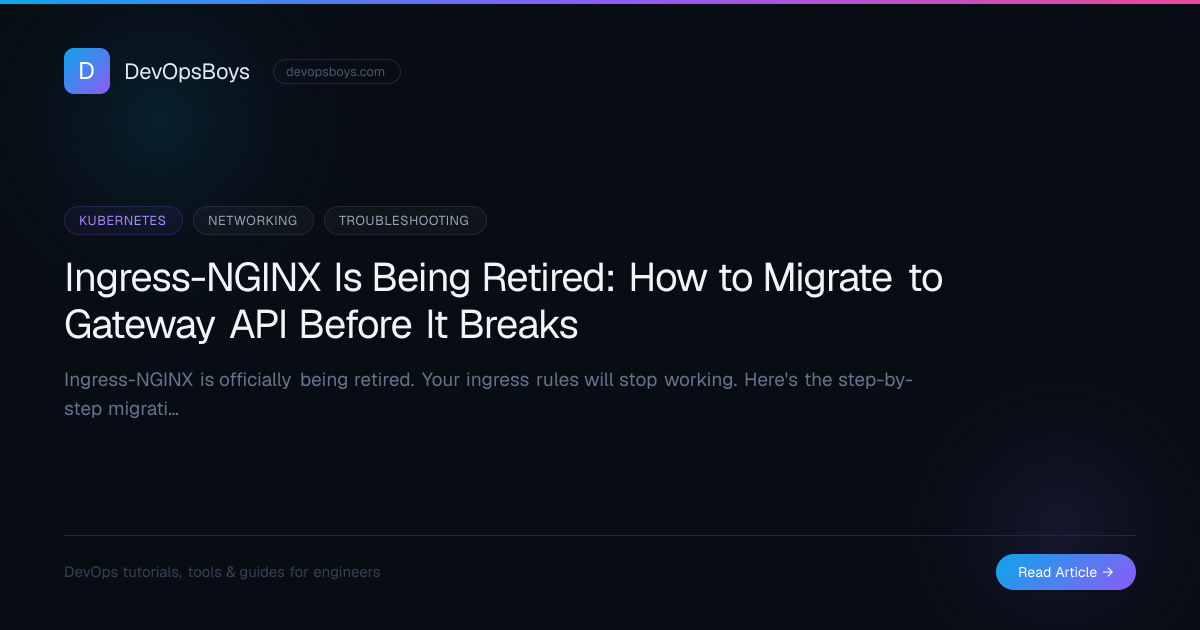 Ingress-NGINX Is Being Retired: How to Migrate to Gateway API Before It ...