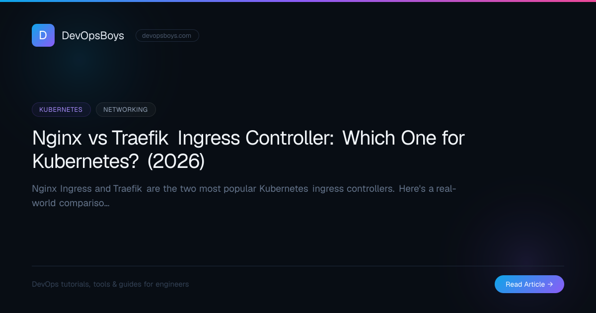 Nginx vs Traefik Ingress Controller: Which One for Kubernetes? (2026 ...