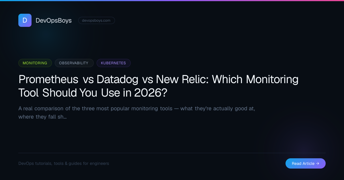 Prometheus vs Datadog vs New Relic: Which Monitoring Tool Should You ...