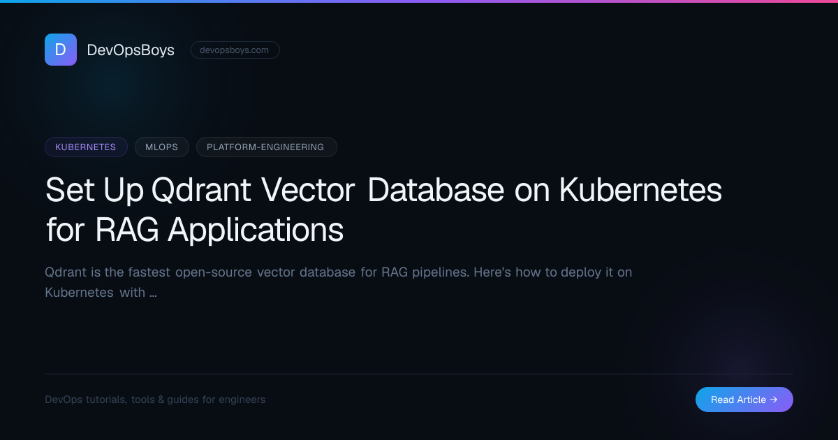 Set Up Qdrant Vector Database on Kubernetes for RAG Applications ...