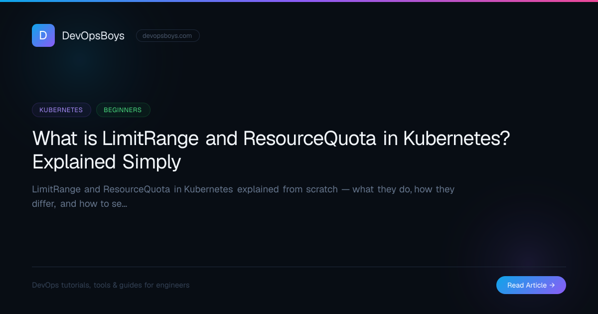 What is LimitRange and ResourceQuota in Kubernetes? Explained Simply ...
