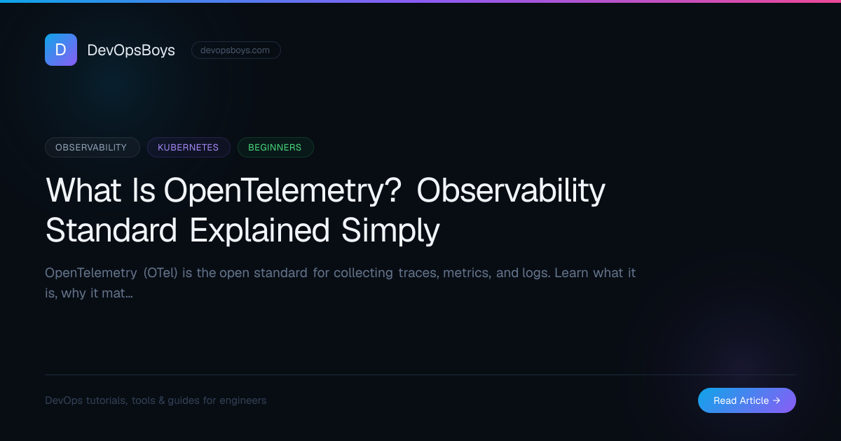 What Is OpenTelemetry? Observability Standard Explained Simply | DevOpsBoys