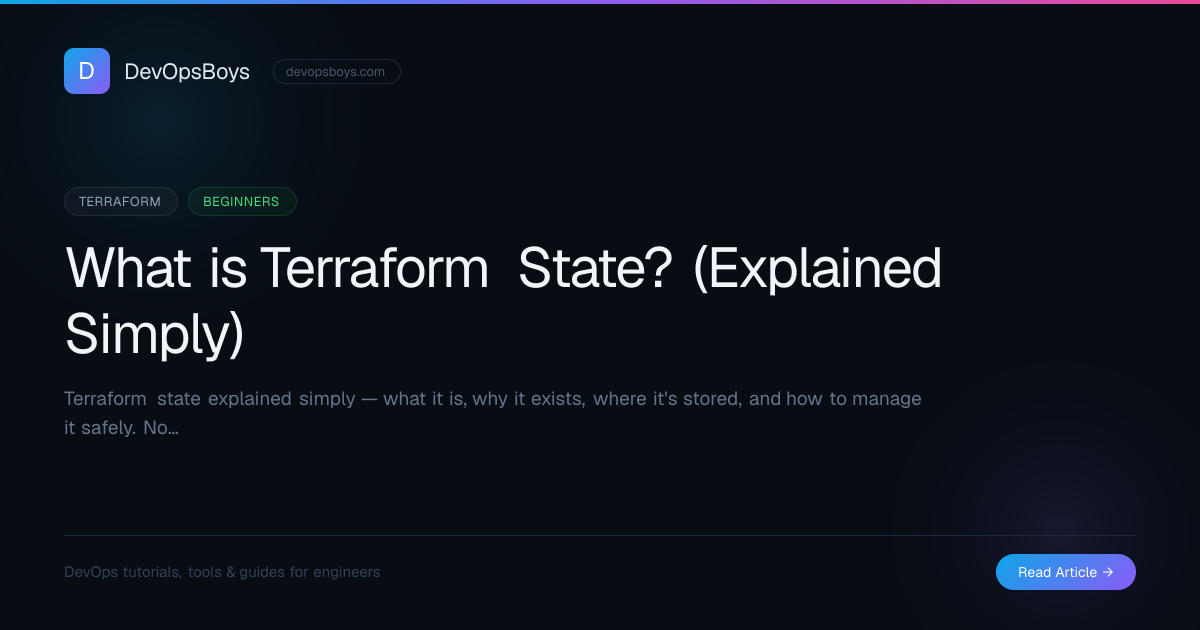 What is Terraform State? (Explained Simply) | DevOpsBoys